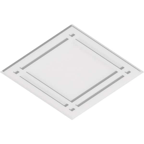 Ekena Millwork 1 in. P X 28 in. W X 18-5/8 in. H Diamond Architectural Grade PVC Contemporary Ceiling Medallion