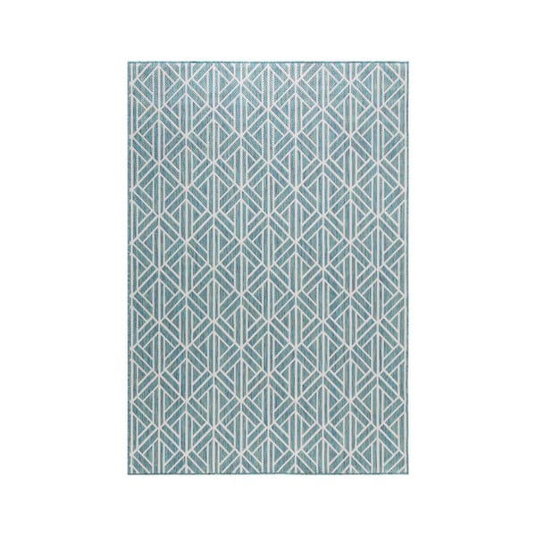 MH LONDON Megan Ocean 5 ft. x 8 ft. Indoor/Outdoor Area Rug