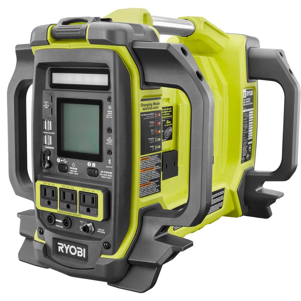 RYOBI - 40V 1800-Watt Portable Battery Inverter Power Station and 4-Port Charger (Tool Only)