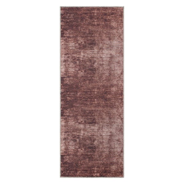 World Rug Gallery Contemporary Distressed Stripe Machine Washable 2'6 ...