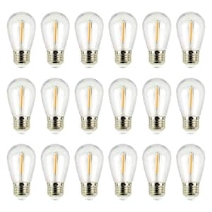 11-Watt Equivalent S14 LED Replacement String Light Bulbs Standard Base 2700K Warm White (18-Pack)