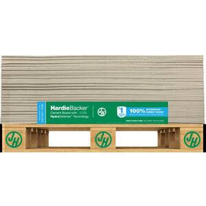 HardieBacker with HydroDefense Technology 3 ft. x 5 ft. x 0.42 in. Waterproof Cement Backer Board 1,000 Sheets