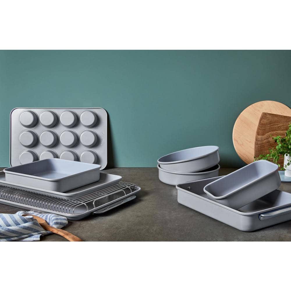 Silver Non-Stick 11-Piece Steel Bakeware Set
