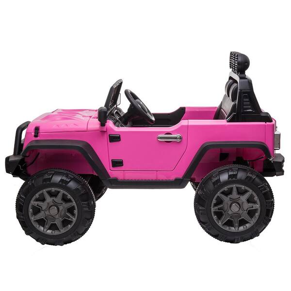 pink 12v ride on jeep