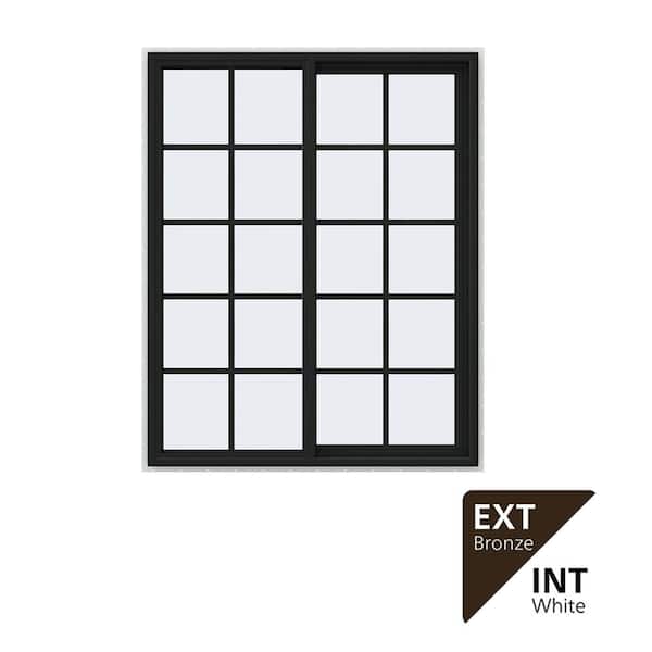 JELD-WEN 48 in. x 60 in. V-4500 Series Black FiniShield Vinyl