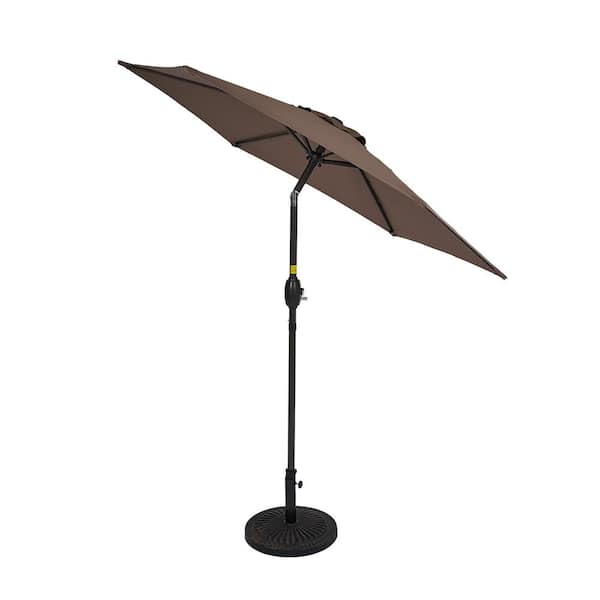 Unbranded 7.5 ft. Market Patio Umbrella in Khaki