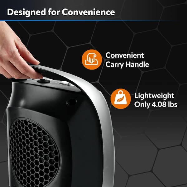 Lasko Compact 11.25 in. 1500-Watt Electric Ceramic Portable Oscillating  Space Heater 5409 - The Home Depot