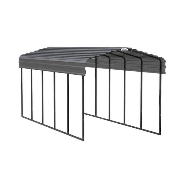 10 ft. x 24 ft. x 9 ft. Charcoal Carport