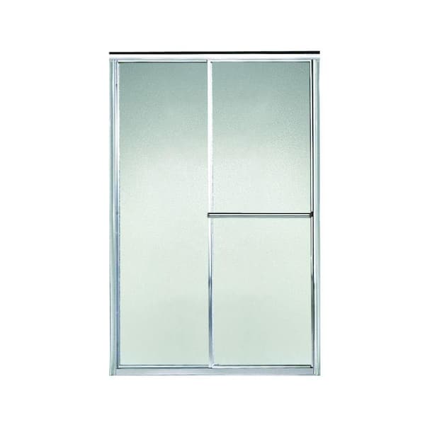 STERLING Deluxe 42-1/2 in. x 65-1/2 in. Framed Sliding Shower Door in Silver with Handle