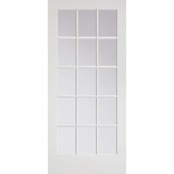 Masonite 36 in. x 80 in. Primed 15 Lite Solid Core Pine Interior Door ...