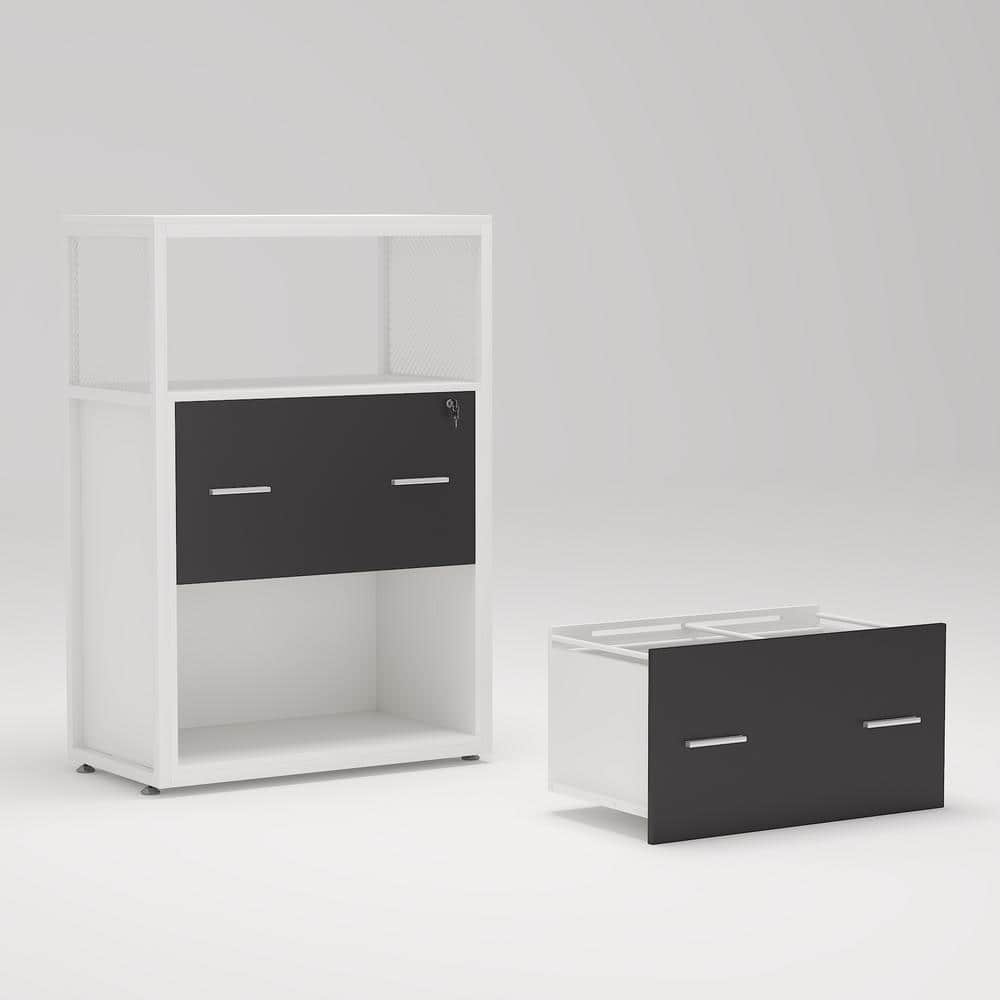 Buy Black and White File with Lockable File Drawers and Open