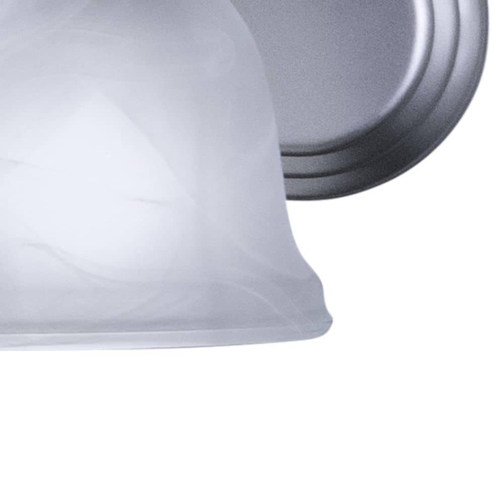 Brushed Nickel 6-Light Vanity with Alabaster Glass Shades