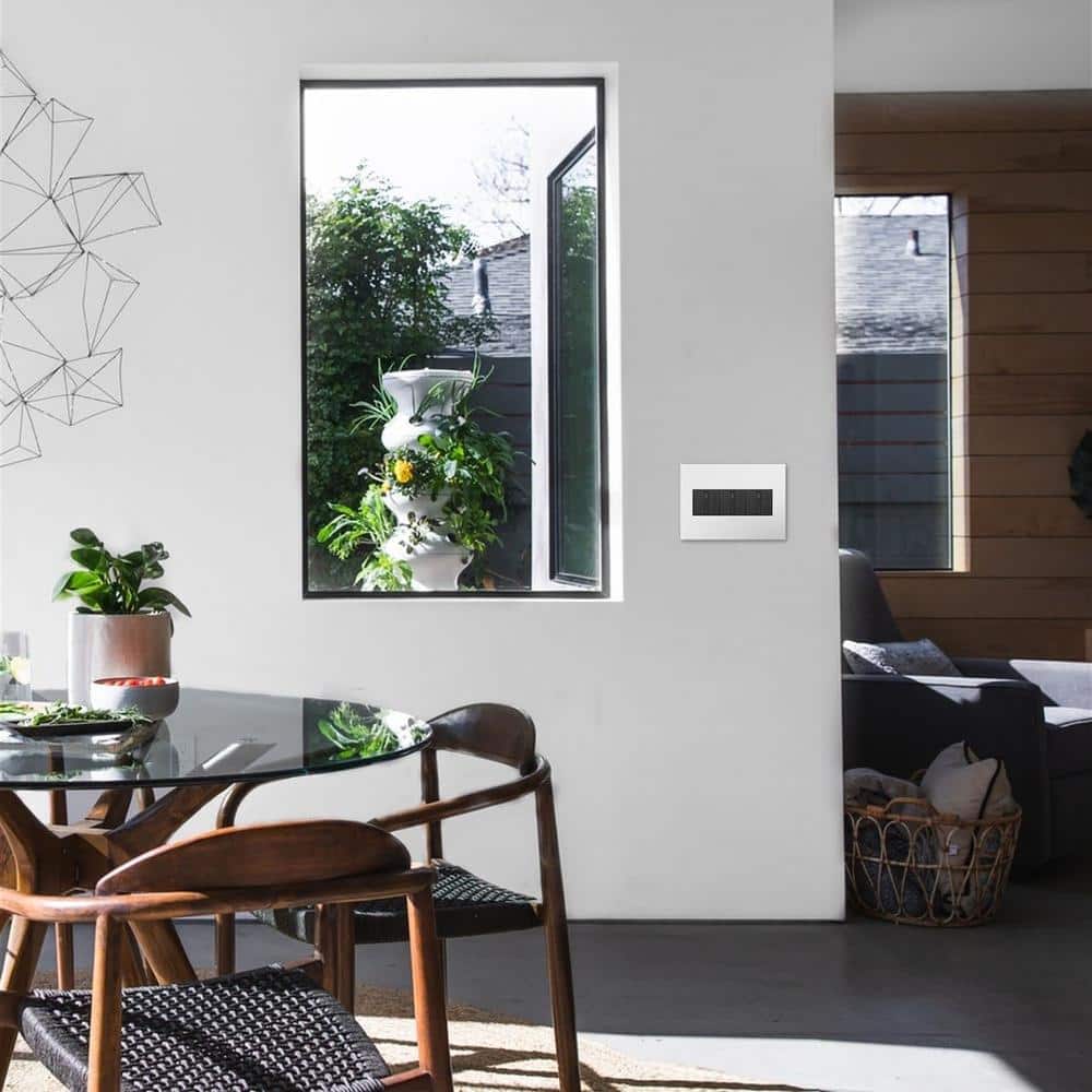 Gloss White 3-Gang Screwless Wall Plate
