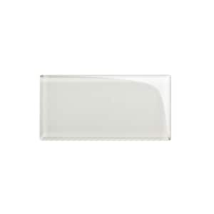 Giorbello Light Gray 3 in. x 6 in. x 8 mm Glass Subway Tile (5 sq. ft ...