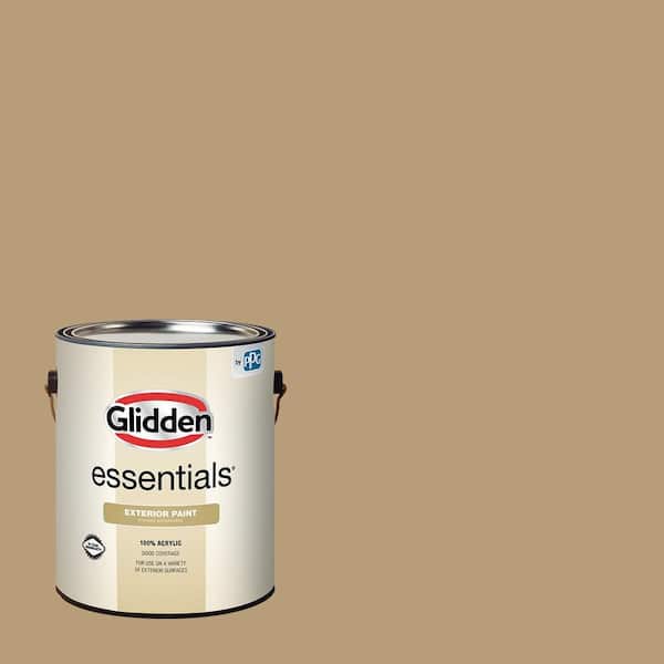 Glidden Essentials 1 gal. PPG1086-5 Earthy Ocher Satin Exterior Paint