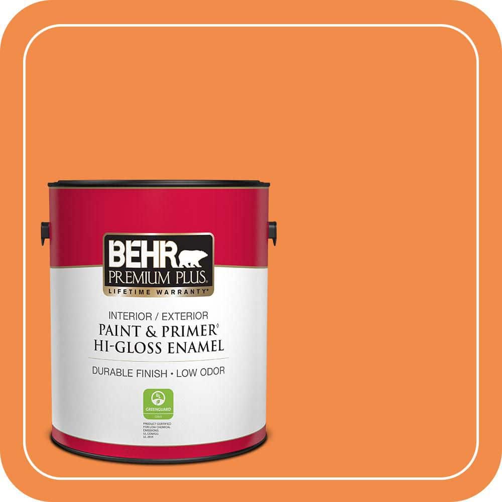 1 gal. #250B-6 Poppy Glow Hi-Gloss Enamel Interior/Exterior Paint & Primer price history on PriceWatchPro