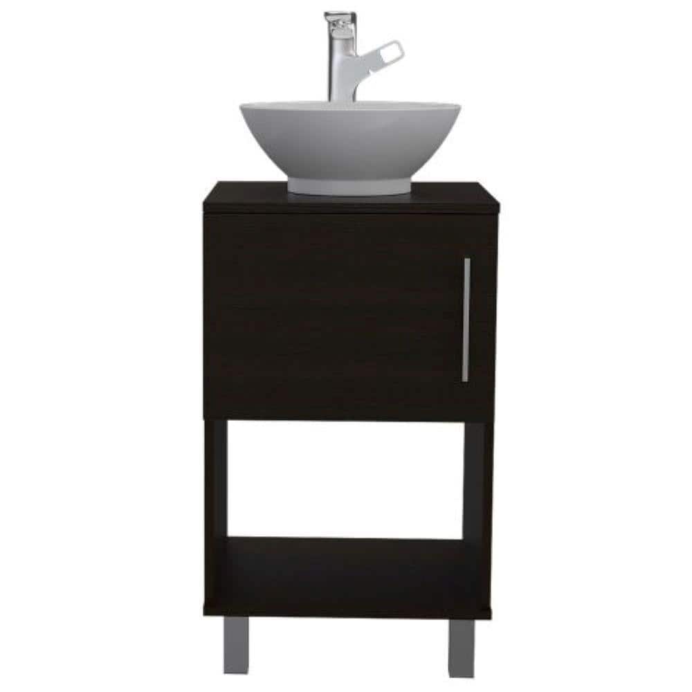 17.71 in. W x 35.03 in. H x 17.71 in. D Particle Board Rectangular Vanity S