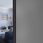 35.4 in. x 98 in. Non-Adhesive Frosted Privacy Decorative Window Film, Gray