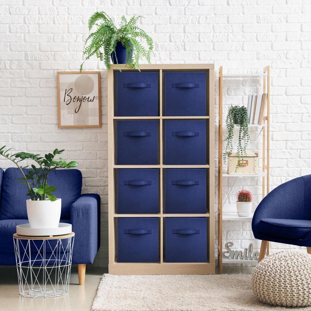Reviews for Sorbus Storage Cubes with Handles, Navy Blue 13 in. x