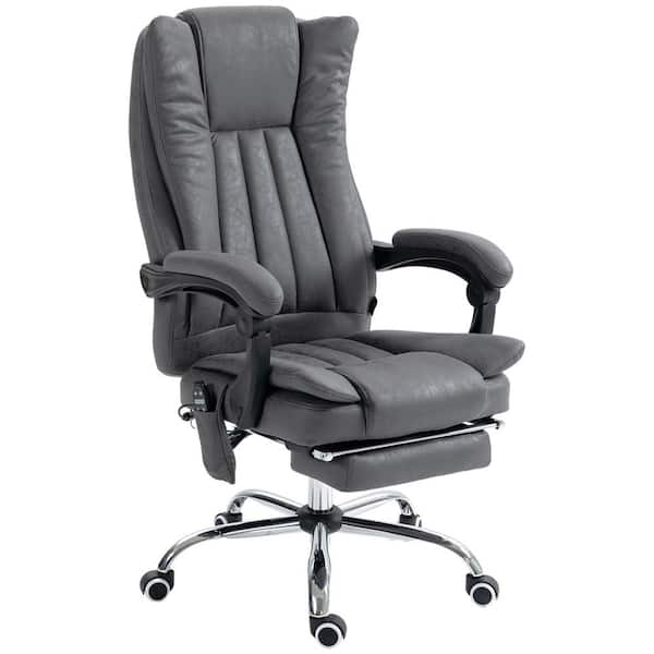 Vinsetto Microfiber Adjustable Height Ergonomic Office Chair in Blue with Arms
