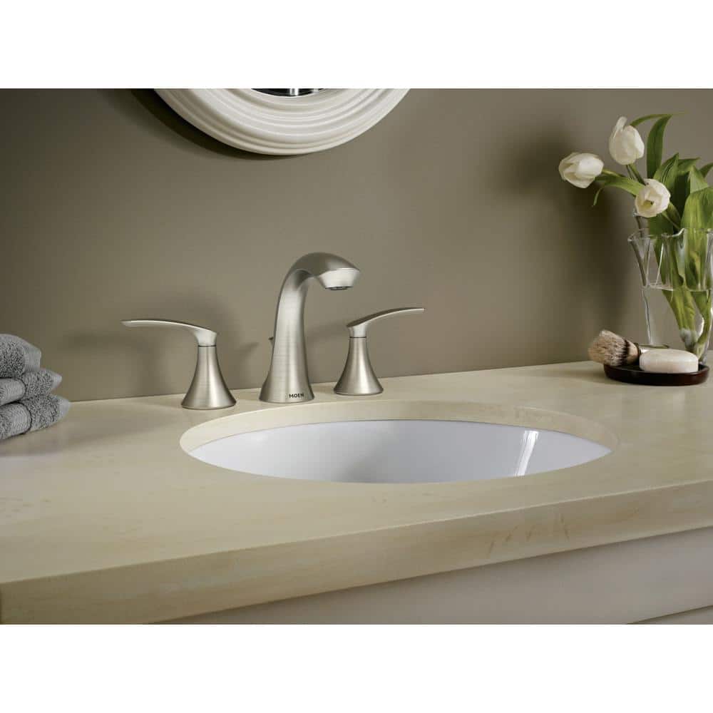 Darcy 8 in. Widespread 2-Handle High-Arc Bathroom Faucet in Brushed Nickel