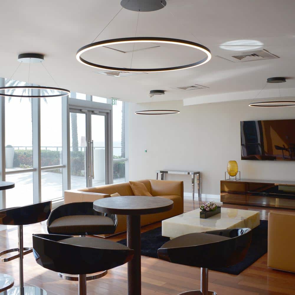 Tania Nickel 39" Drum LED Pendant Chandelier