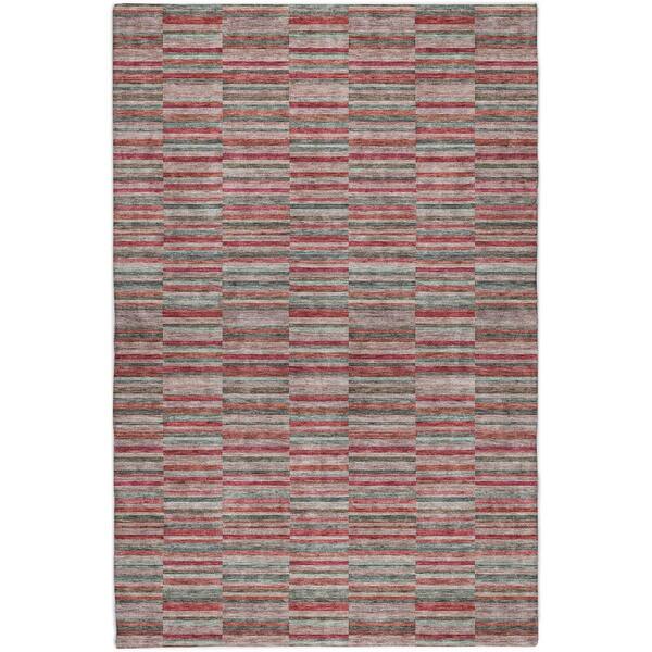 Dream Shag Premium Machine Washable Abstract ADS816 Red 9 ft. x 12 ft. Area Rug