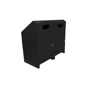 68 Gal. RC-2 Black Outdoor Recycling Bin