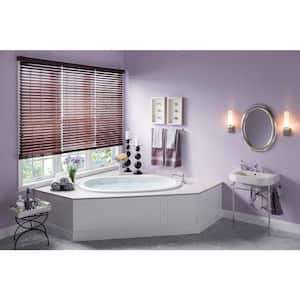 Serenity 20 - 72 in. Acrylic Center Drain Oval Drop-In Bathtub with DriftBath and Chromotherapy in Biscuit