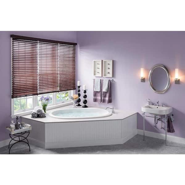 Aquatic Serenity 20 - 72 in. Acrylic Center Drain Oval Drop-In Bathtub with DriftBath and Chromotherapy in Biscuit