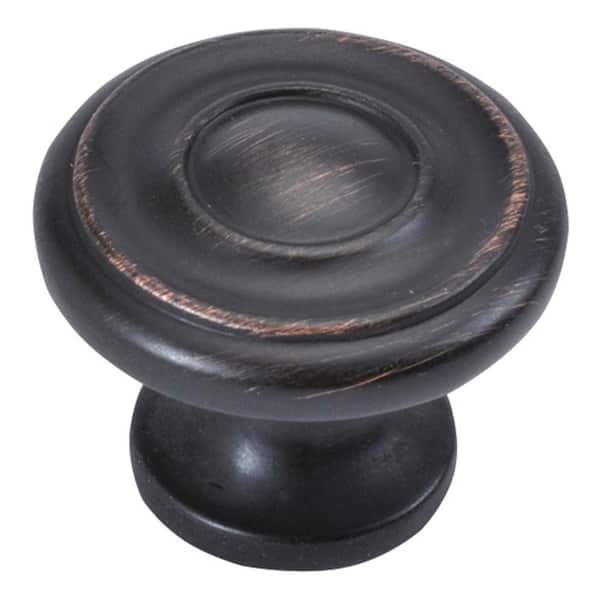 HICKORY HARDWARE Cottage 1-1/4 in. Dia Vintage Bronze Cabinet Knob (10-Pack)