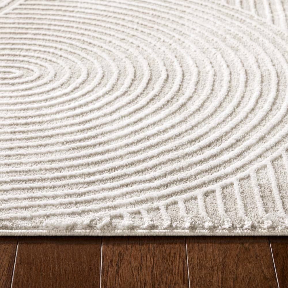 Maya Ivory High-Low Texture Rectangular Runner Rug