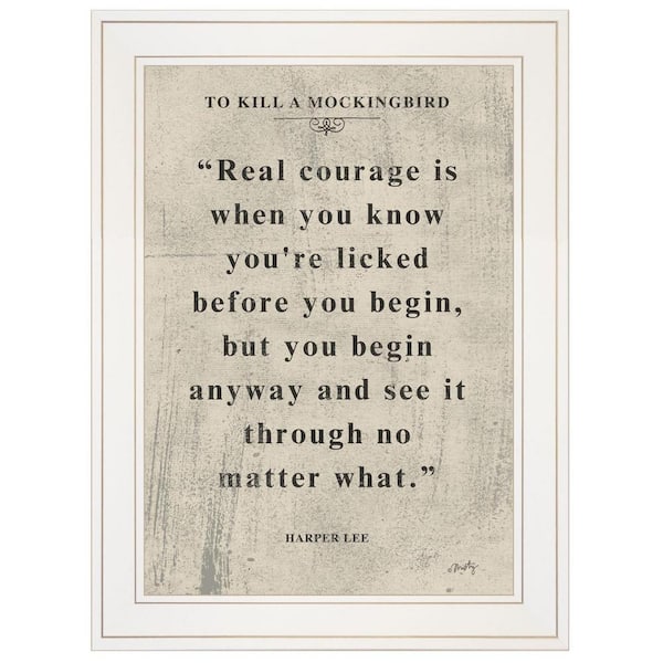 HomeRoots Charlie Book Quote VI 1-Piece Framed Wall Art 19 in. x 15 in.