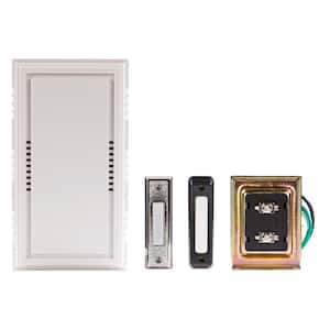 Wired Deluxe Contractor Doorbell Kit with 2 Wired Push Buttons