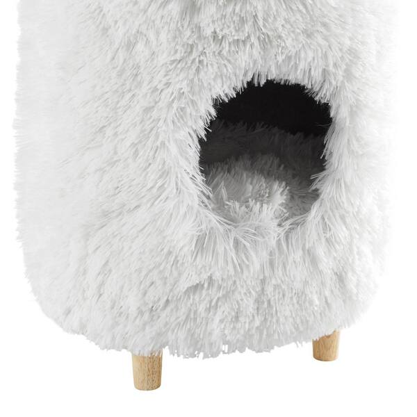 Shamrock ★ Cat  Sam's Pets Rocket 18 in. White Cat Tree Cylinder SP-CT1262WH
