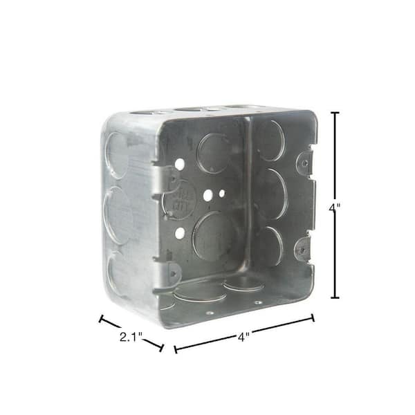 Steel City 2-Gang Square Device Wall Box (2G4D1234-10R) 2G4D1234
