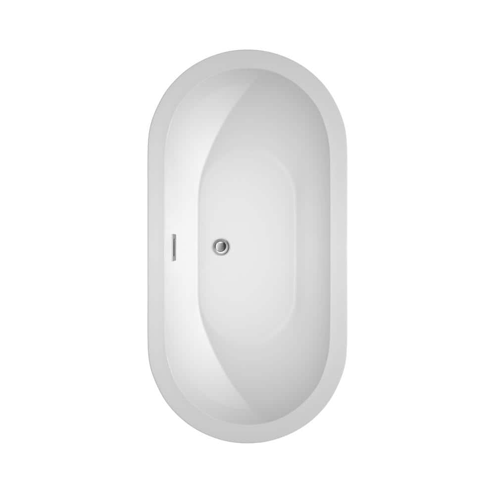 Soho 60'' White Acrylic Freestanding Soaking Bathtub