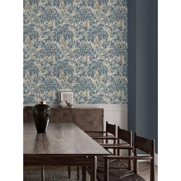 Forest and the Trees Delft Scenic Vinyl Peel and Stick Wallpaper Roll (Covers 30.75 sq. ft.)