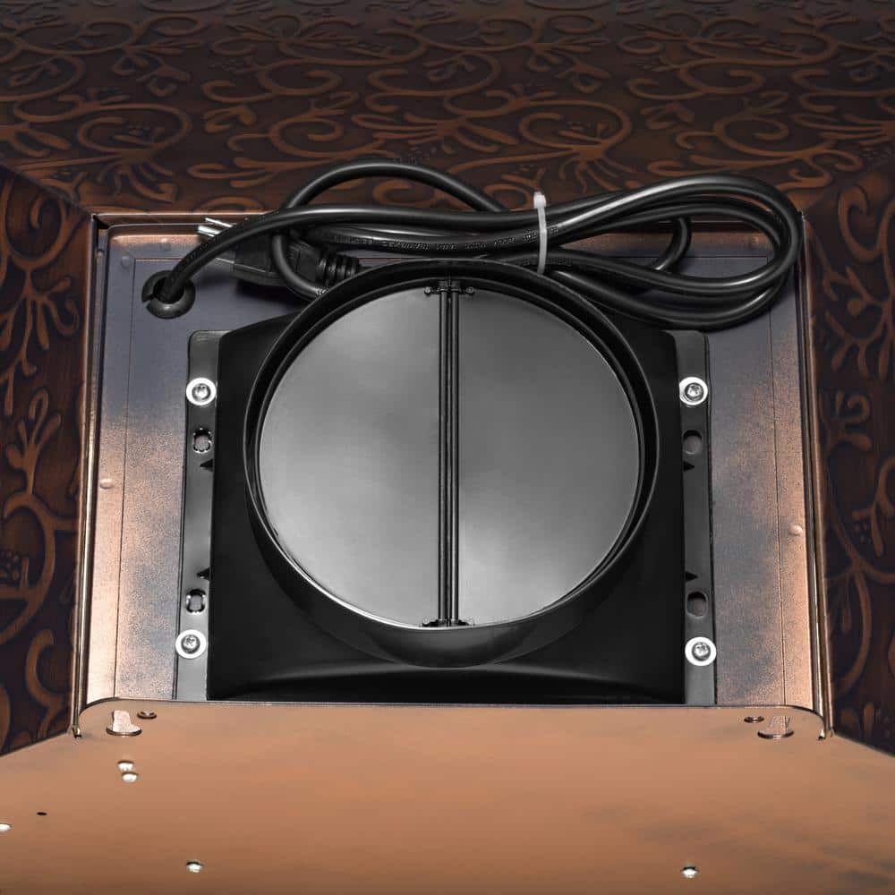 30-Inch Embossed Copper Convertible Wall Mount Range Hood
