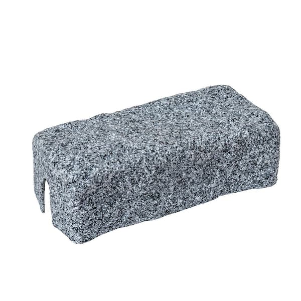 7 in x 2.25 in x 4 in GreyStone (End) Faux Stone Plastic Garden Edging (1-Pack)