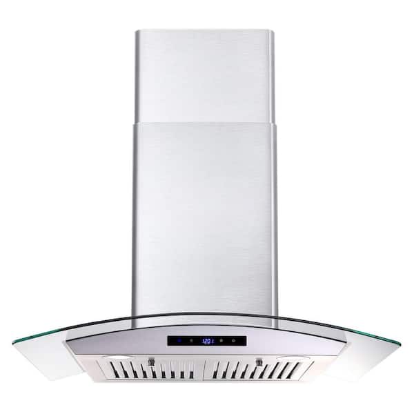 Tidoin 30 in. 700 CFM Smart Ducted Insert Under Cabinet Range Hood in Silver with Removable Baffle Filters in Stainless Steel
