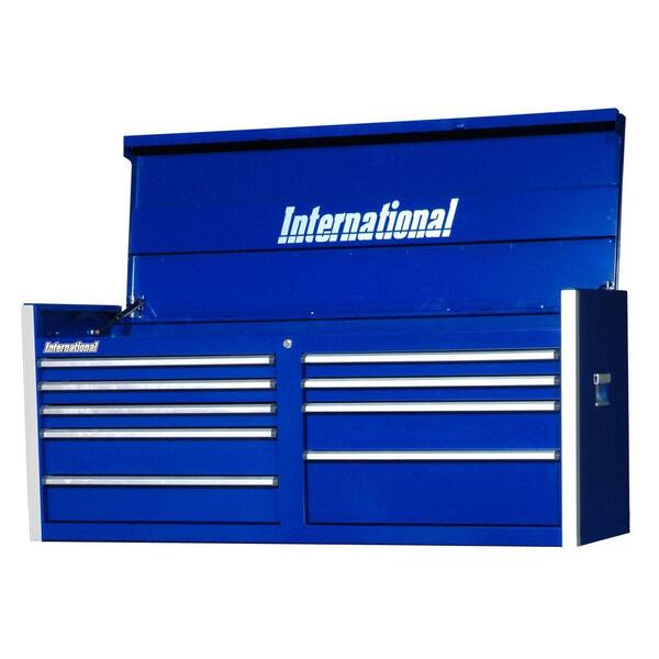 International Pro Series 54 in. 9-Drawer Top Chest, Blue