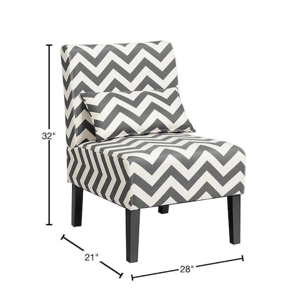 Grey print accent discount chair