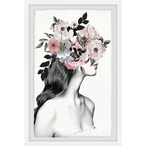 Stupell Industries Pink Peonies Floral Dress Black Corset Mannequin by Carol Robinson Unframed Abstract Wood Wall Art Print 12 in. x 12 in.