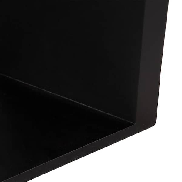 Kate and Laurel Akita 20 in. W x 6 in. D Black Wood Decorative