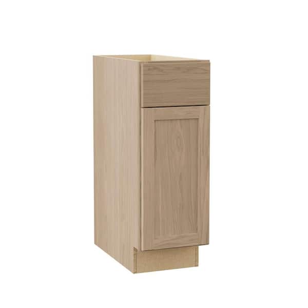 Sinclair 12 in. W x 24 in. D x 34.5 in. H Assembled Base Cabinet in Shaker Light Oak