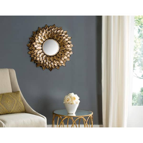 Provence Sunburst 27 in. x 27 in. Iron Framed Mirror