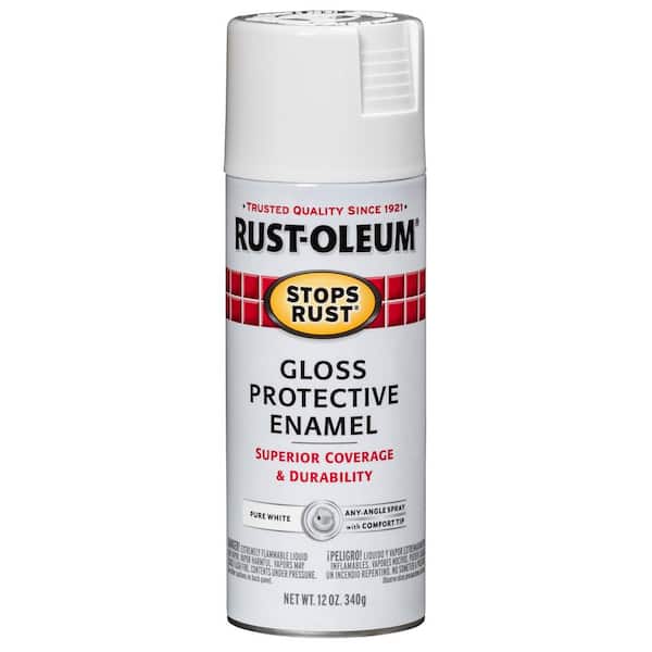 Rust-Oleum 12 oz Stops Rust Protective Enamel Spray Paint - Semi-Gloss White