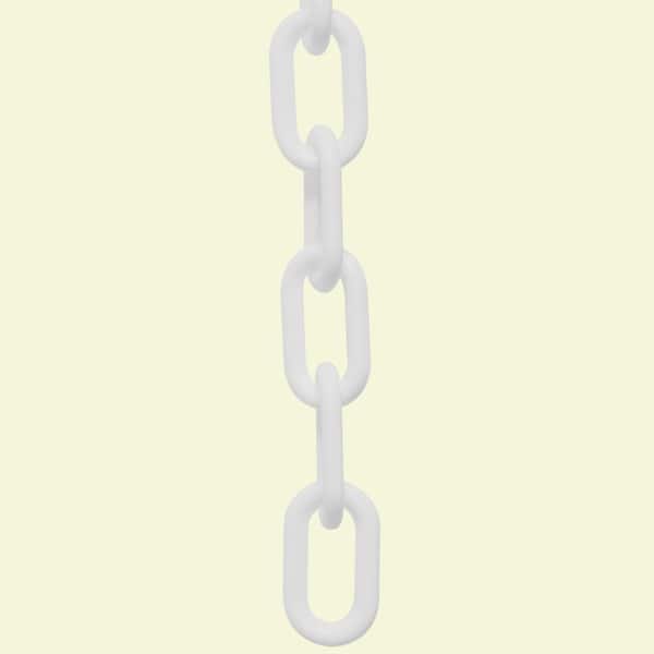 3 in. (#10 mm to 76 mm) x 25 ft. Plastic Chain in White