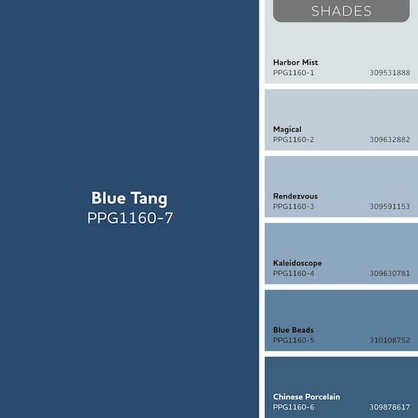 Glidden Premium 1 gal. PPG1160-7 Blue Tang Flat Interior  display picture 3